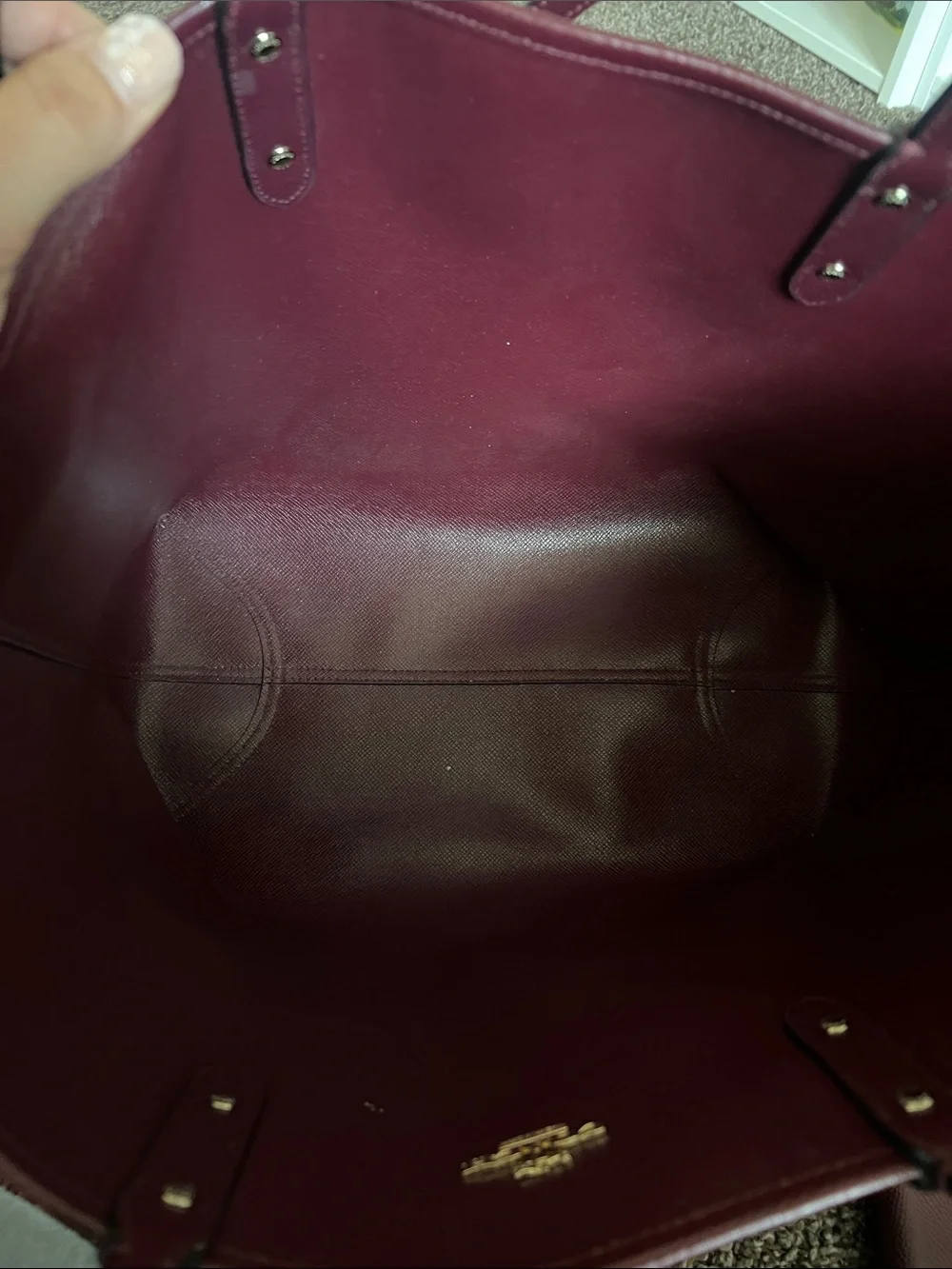 Leather tote bag, Coach Reversible City Tote